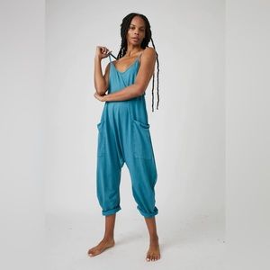 Free people movement sleeveless scoop neck hot shot onesie | Hyrdo blue | Large